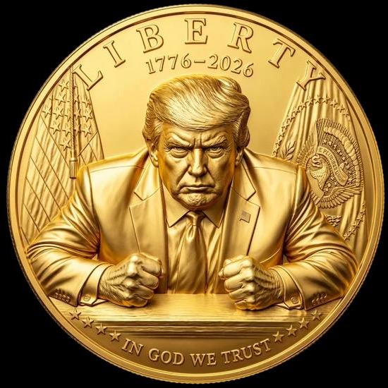 President Donald J. Trump 24K Gold Coin Front